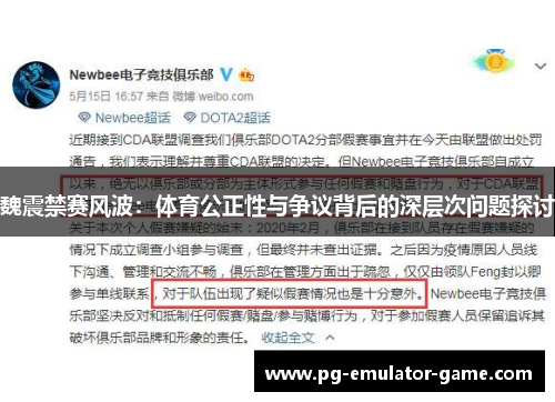 魏震禁赛风波:体育公正性与争议背后的深层次问题探讨 魏震禁赛风波:体育公正性与争议背后的深层次问题探讨